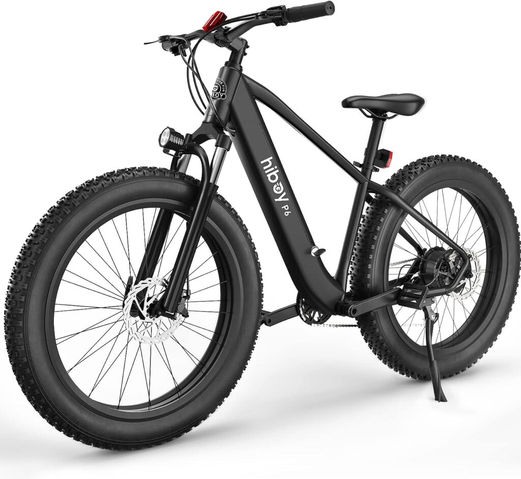 Hiboy P6 Electric Bike for Adults, 28MPH 62.1Miles Range 750W Motor 48V 13Ah Removable Battery Ebike, 26” x 4.0 Fat Tire Electric Mountain Bicycle, Shimano 9 Speed, Hydraulic Suspension, UL Certified Hiboy P6 Electric Bike for Adults, 28MPH 62.1Miles Range 750W Motor 48V 13Ah Removable Battery Ebike, 26” x 4.0 Fat Tire Electric Mountain Bicycle, Shimano 9 Speed, Hydraulic Suspension, UL Certified