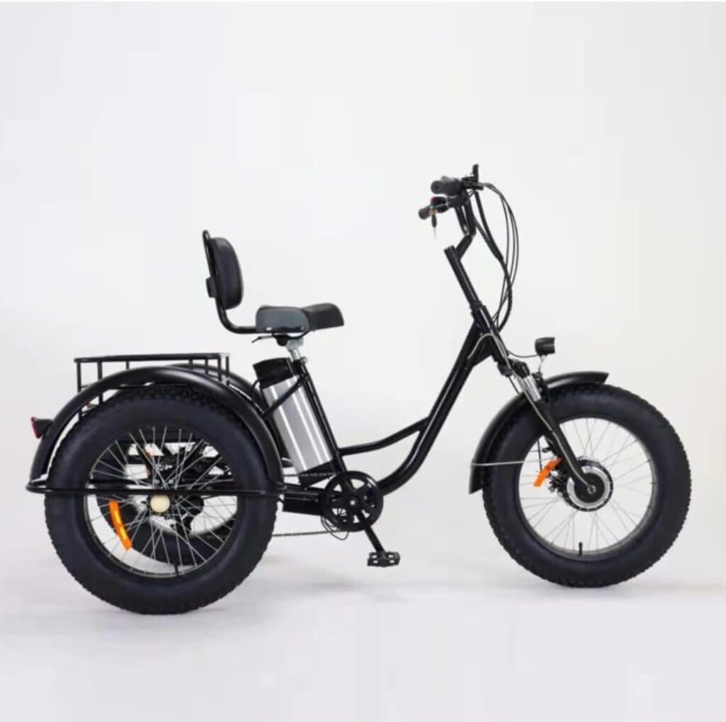 便利100 Outdoor 20 Fat Tyre Electric Bicycle for Adult with 500W Motor, 48V Battery 3 Wheel E-Bike for Seniors Leisure Rides Front Rear Baskets, 7 Speed Farm Vegetables and Fruits Transport 便利100 Outdoor 20 Fat Tyre Electric Bicycle for Adult with 500W Motor, 48V Battery 3 Wheel E-Bike for Seniors Leisure Rides Front Rear Baskets, 7 Speed Farm Vegetables and Fruits Transport