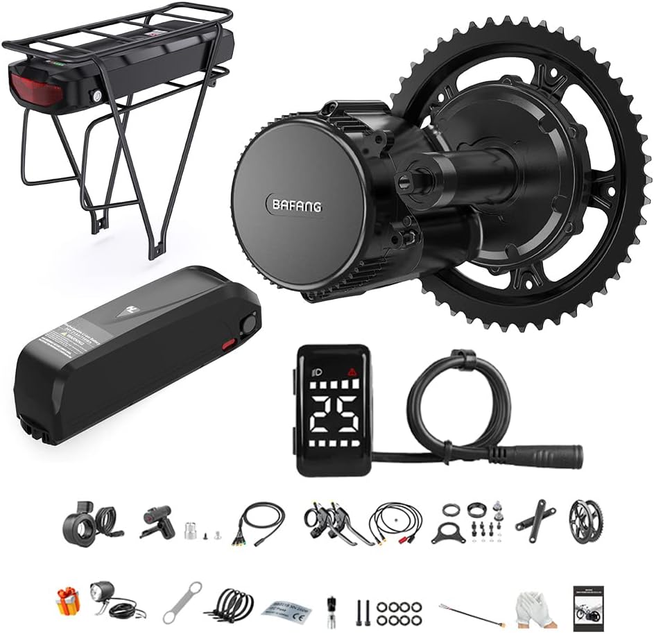 BAFANG Mid Drive Kit, Ebike Conversion Kit with Battery(Optional) BBS02 BBSHD 1000W 750W 500W Mid Motor for 68-73MM Mountain Bike,Tricycle,Road Bike