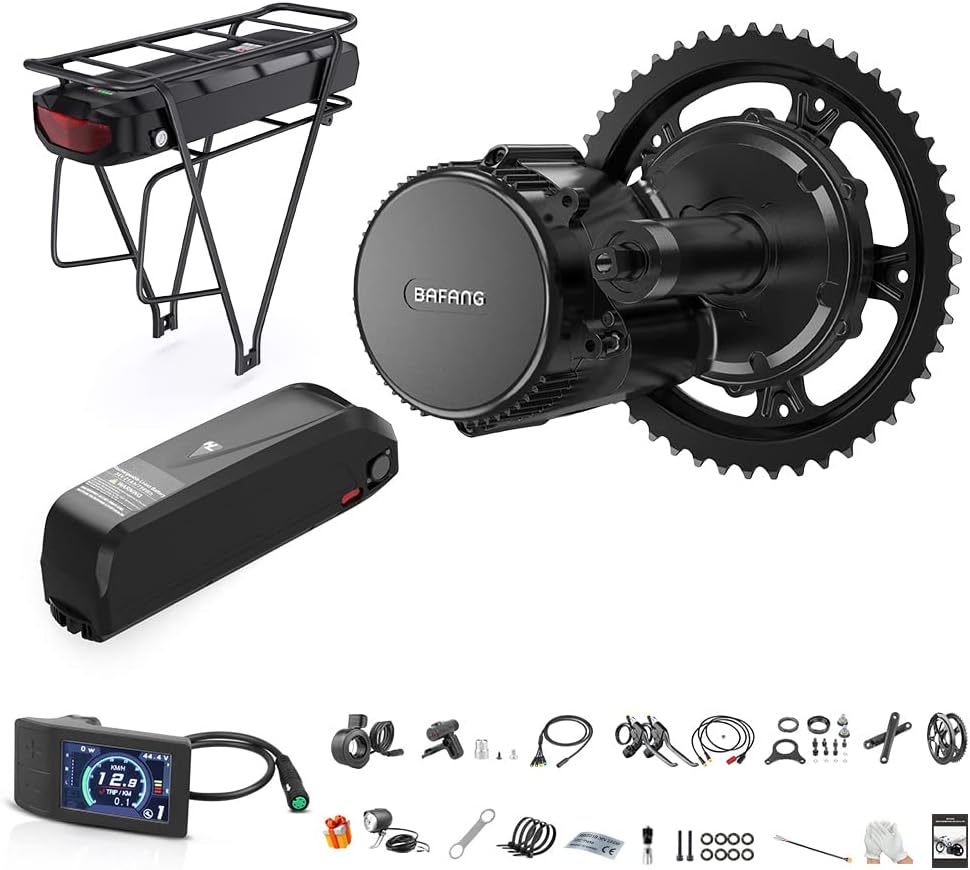 BAFANG Mid Drive Kit, Ebike Conversion Kit with Battery(Optional) BBS02 BBSHD 1000W 750W 500W Mid Motor for 68-73MM Mountain Bike,Tricycle,Road Bike