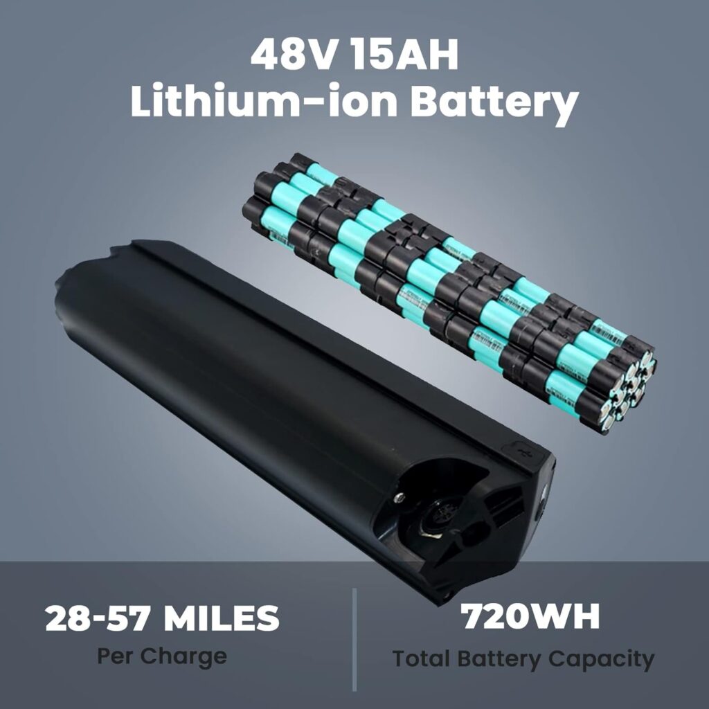 SENADA Saber Electric Bike for Adults, 48V 15Ah Battery 1000W Snow Beach Ebike, Long Range 26 x 4 Fat Tire E-Bike, Electric Bicycle with 7-Speed,UL