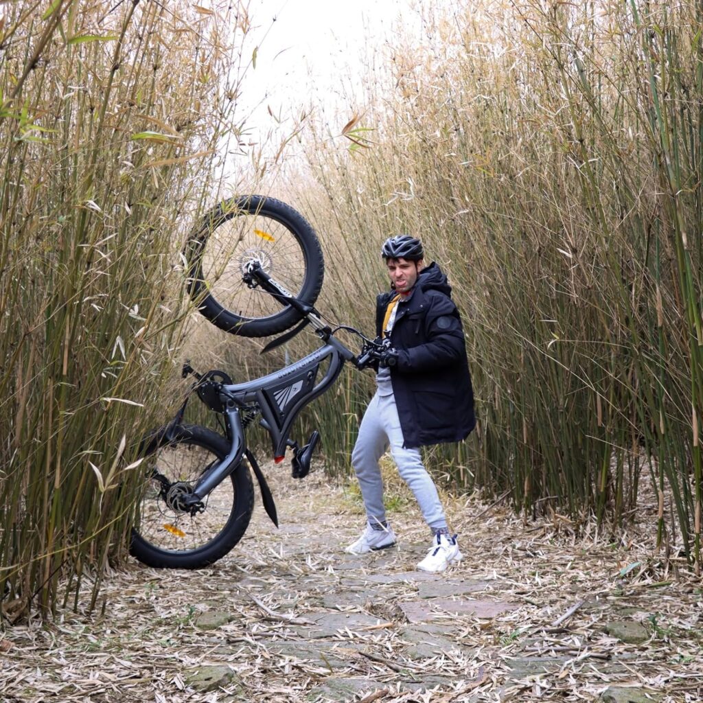 aostirmotor 750W Electric Bike for Adults 26×4 Fat Tire Electric Bike 48V 15AH Adult Electric Bicycles, Full Suspension 28MPH E Bike for Adults, Shimano 7 Speed Electric Mountain Bike