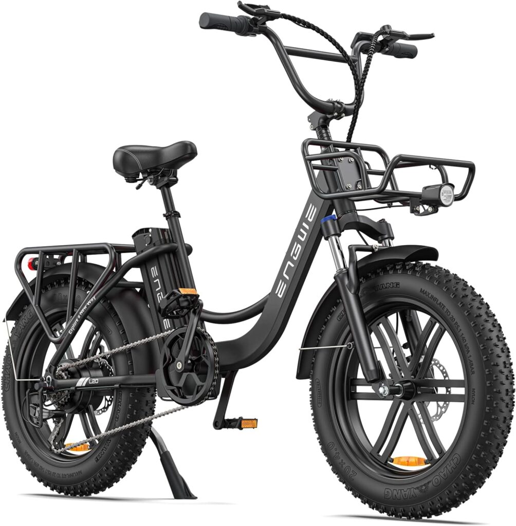 ENGWE L20 750W Electric Bike for Adults Women - 20 Fat Tire Step-Thru E-Bike with 48V 13AH Battery, Shimano 7-Speed, Dual Shock Absorber - Perfect for Commuting and Off-Road Adventures