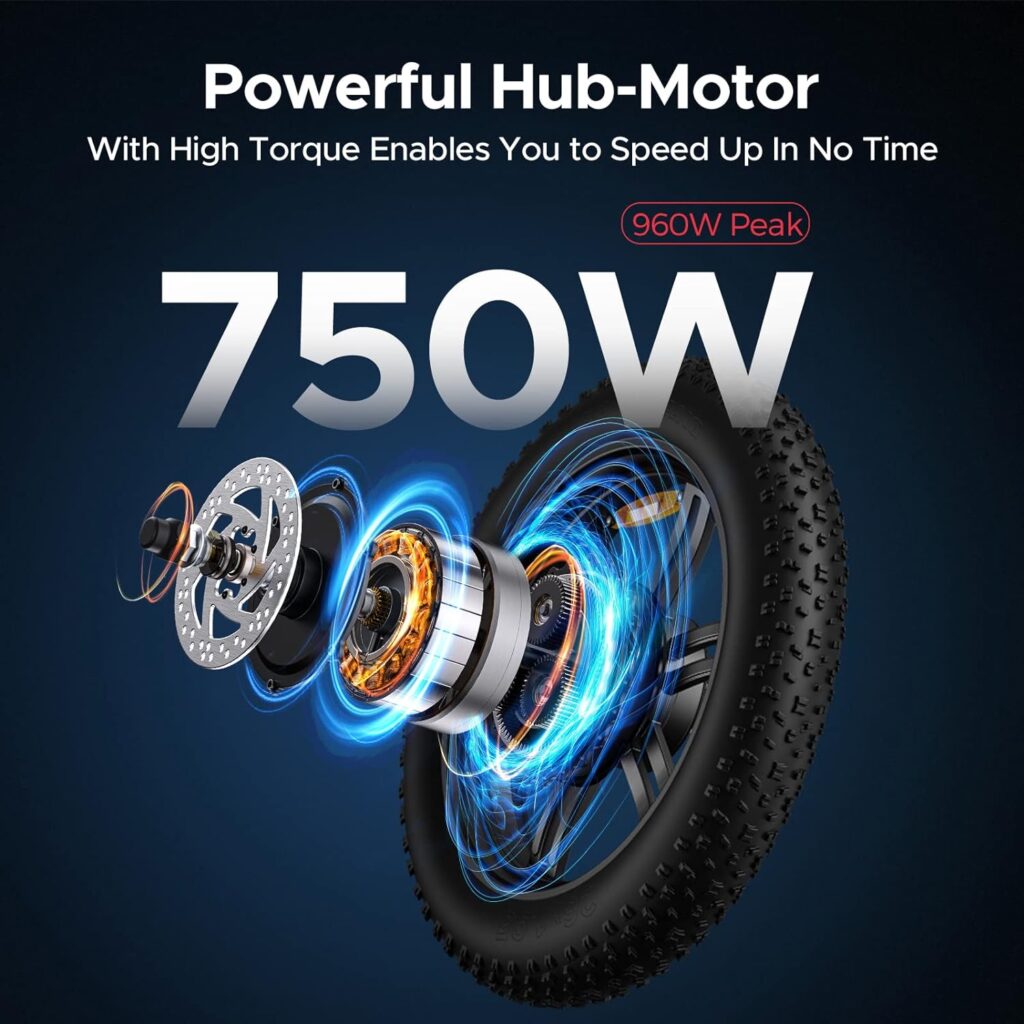 ENGWE L20 750W Electric Bike for Adults Women - 20 Fat Tire Step-Thru E-Bike with 48V 13AH Battery, Shimano 7-Speed, Dual Shock Absorber - Perfect for Commuting and Off-Road Adventures