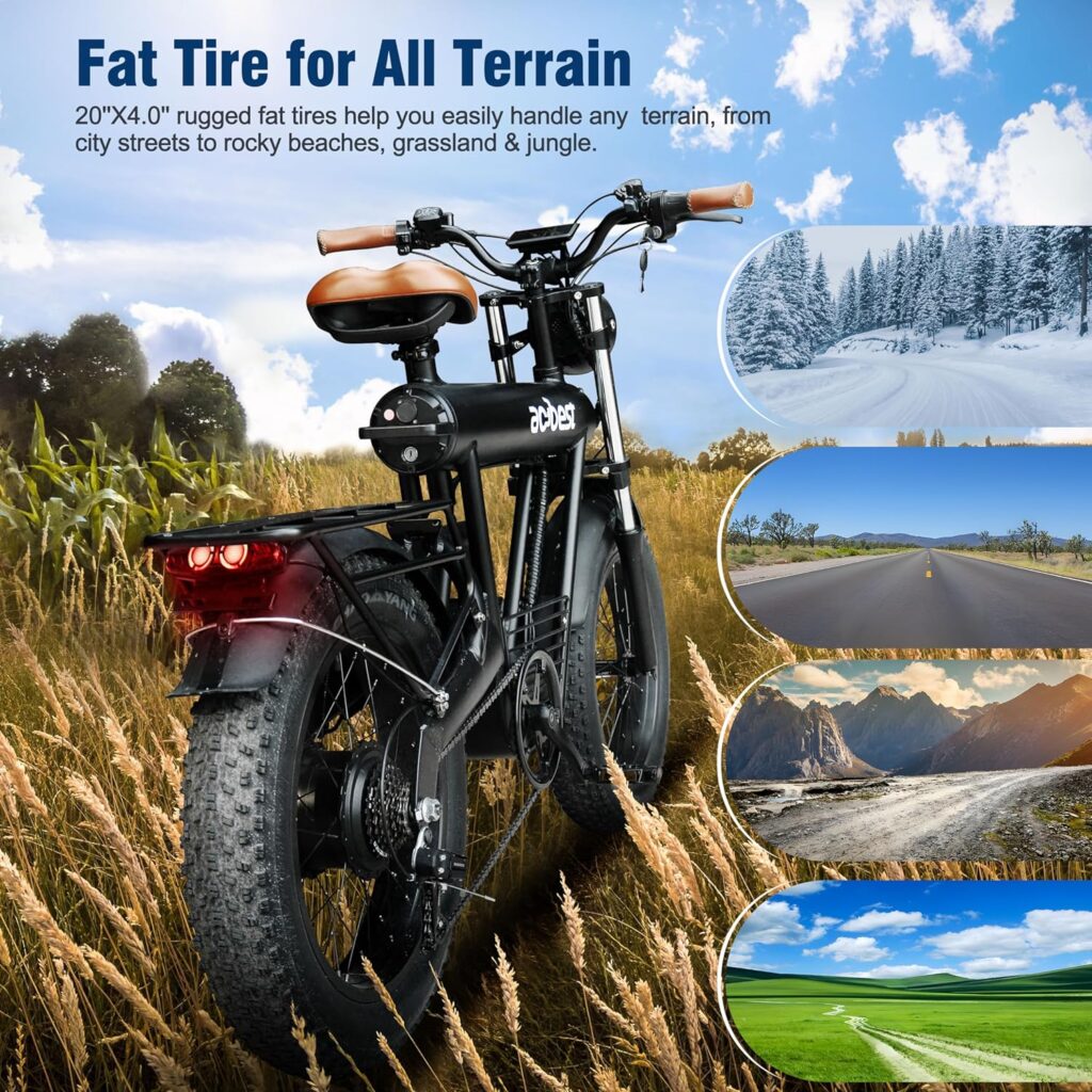 ACTBEST Electric Bike for Adults - 1300W 20 Fat Tires EBike, 960Wh Removable Battery Bicycle, with Dual Suspension Hydraulic Brakes Motorcycle, 7-Speed, 32MPH, Pioneer ACTBEST Electric Bike for Adults - 1300W 20 Fat Tires EBike, 960Wh Removable Battery Bicycle, with Dual Suspension Hydraulic Brakes Motorcycle, 7-Speed, 32MPH, Pioneer