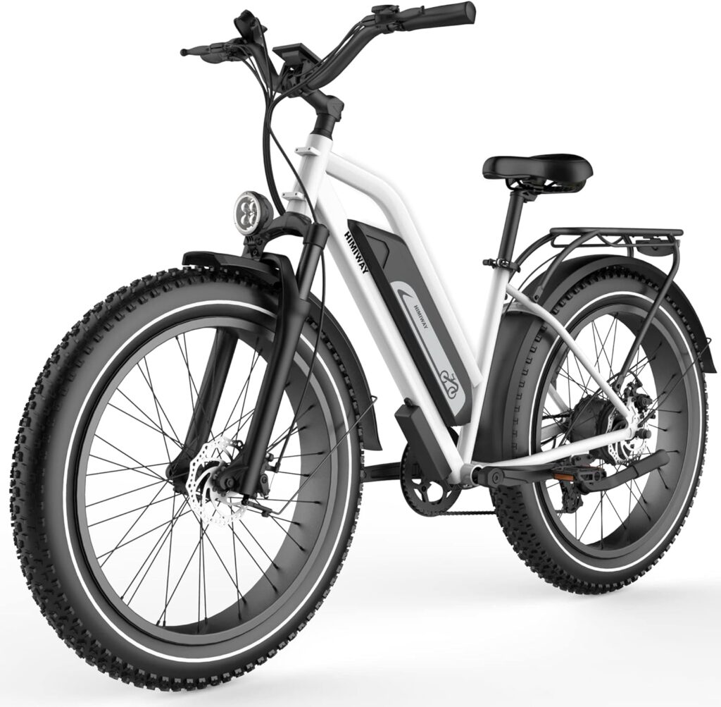 Himiway Cruiser Long Range Electric Bike, 750W 60MI 48V 17.5Ah Battery 26x4 Fat Tire, 350LBS Payload 25MPH Top Speed, 7 Speed, UL Certified Himiway Cruiser Long Range Electric Bike, 750W 60MI 48V 17.5Ah Battery 26x4 Fat Tire, 350LBS Payload 25MPH Top Speed, 7 Speed, UL Certified