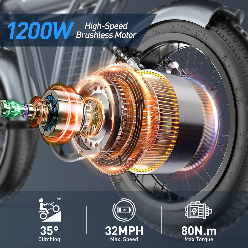 SMARTRAVEL Electric Bike for Adults, Ebike1200W Brushless Motor,Up to 32MPH Commuter Electric Bicycle,Electric Motorcycle Dirt Bike with Front/Rear Turn Signals