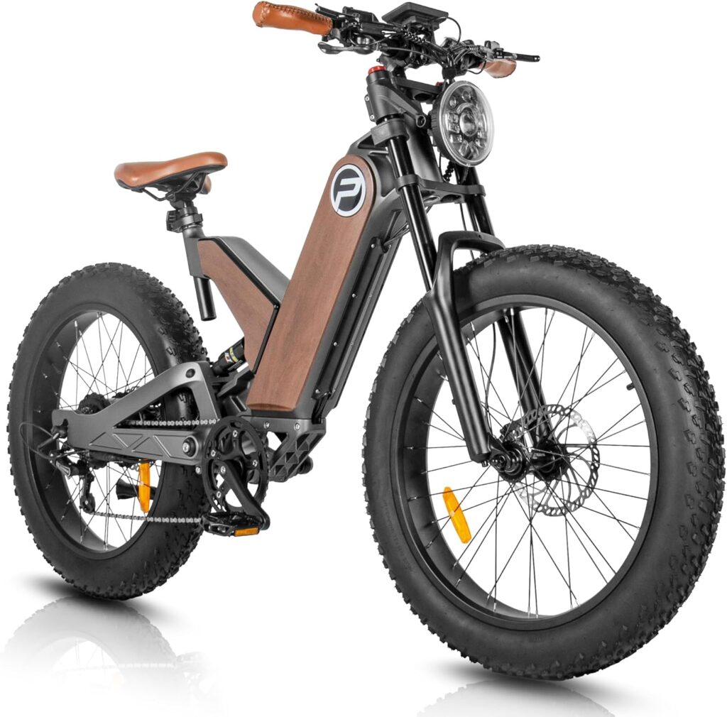eAhora P5 Electric Bike for Adults, 28MPH 750W(MAX 1000W) 48V 16Ah/20Ah Long Range Removable Battery Ebike, 7 Speed Electric Mountain Bike, 24 * 4.0 Fat Tire Electric Bike, Full Suspension eAhora P5 Electric Bike for Adults, 28MPH 750W(MAX 1000W) 48V 16Ah/20Ah Long Range Removable Battery Ebike, 7 Speed Electric Mountain Bike, 24 * 4.0 Fat Tire Electric Bike, Full Suspension