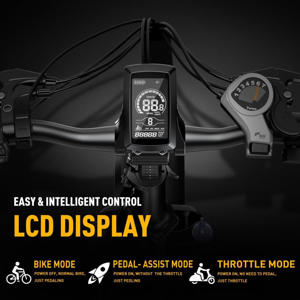 Heybike Ranger Electric Bike for Adults with 48V 15Ah Removable Battery, Peak 1000W Motor Ebike, [65 Miles 28MPH] 20 x 4.0 Fat Tire Folding Electric Bicycle, Step-Thru E Bike with Dual Suspension