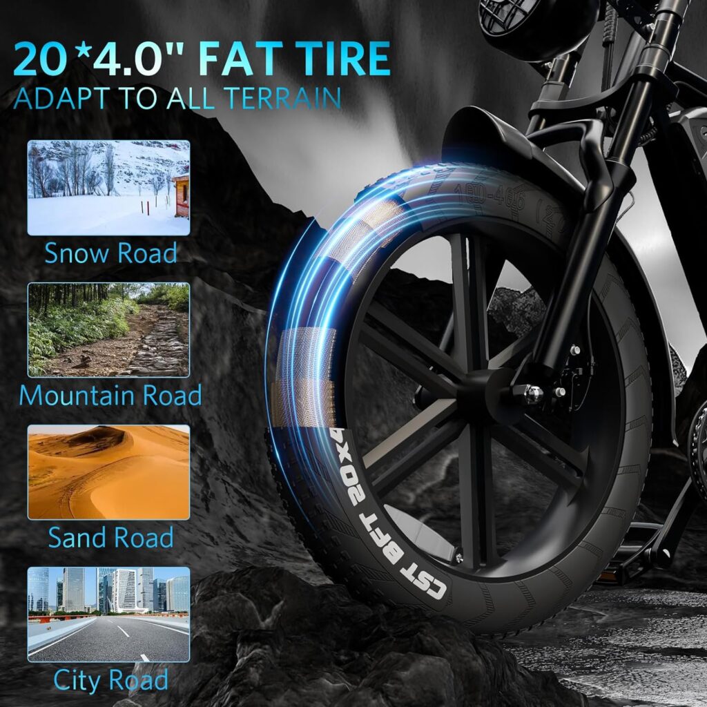 V8 Electric Bike Adults,Electric Mountain Bike with 750W Motor 48V 15Ah Removable Larger Battery 18.6MPH 20 Fat Tire E Bike Shi-Mano 7-Speed V8 Electric Bike Adults,Electric Mountain Bike with 750W Motor 48V 15Ah Removable Larger Battery 18.6MPH 20 Fat Tire E Bike Shi-Mano 7-Speed