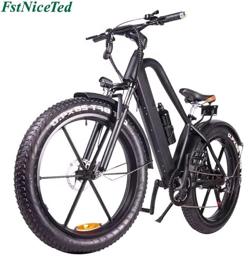350W 48V 10A Fat Tire Electric Bike 26 4.0 inch Electric Mountain Bike for Adults with 6 Speeds Lithium Battery,Black 350W 48V 10A Fat Tire Electric Bike 26 4.0 inch Electric Mountain Bike for Adults with 6 Speeds Lithium Battery,Black