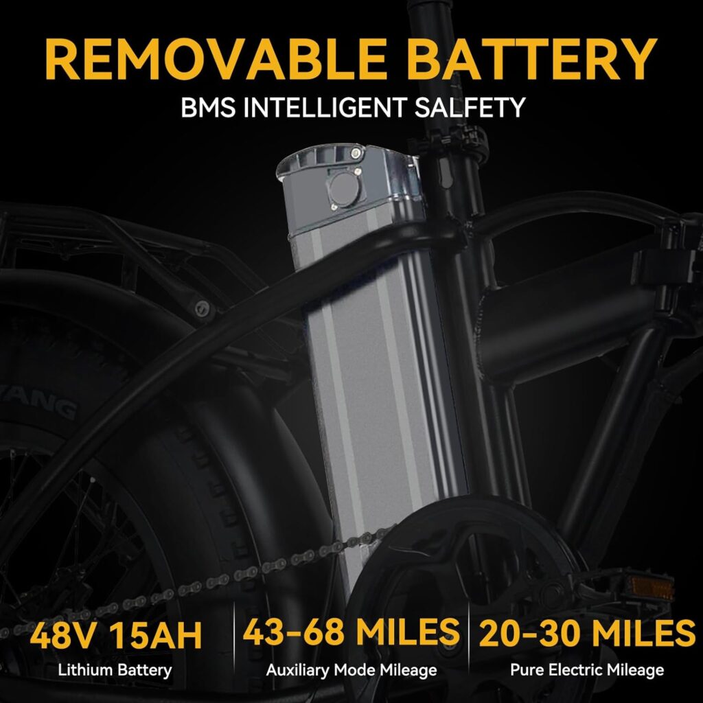 EBKAROCY Electric Bike for Adults 20 Fat Tire, 750W Motor 48V 15AH Battery, 30MPH Speed for Folding Electric Bike, Ebike with Shimano 7 Speed, Adult Electric Bicycles for Commute Mountain Beach Snow