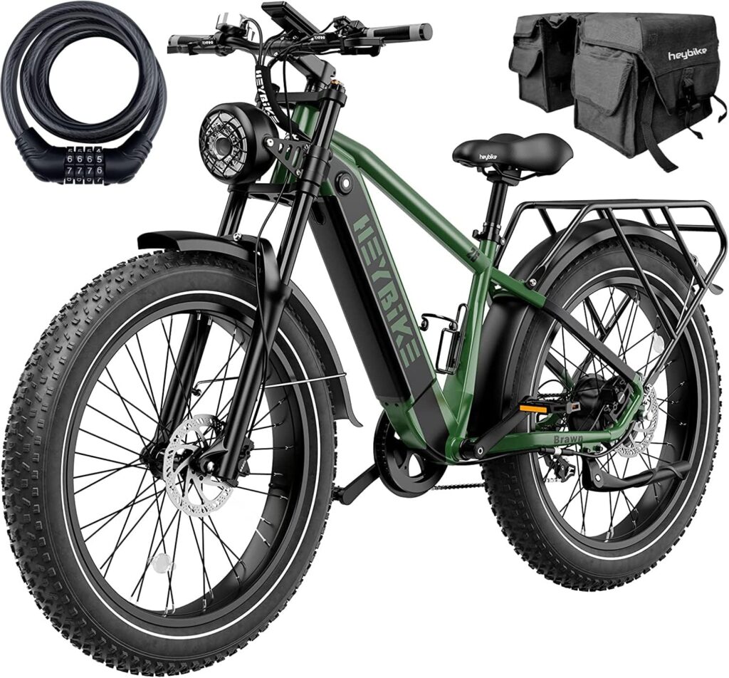 Heybike Brawn Electric Bike for Adults,750W 28MPH 26 Fat Tire Ebike with 48V 18Ah Removable Battery,Off Road Electric Mountain Bike,Hydraulic Front Fork Electric Bicycles Heybike Brawn Electric Bike for Adults,750W 28MPH 26 Fat Tire Ebike with 48V 18Ah Removable Battery,Off Road Electric Mountain Bike,Hydraulic Front Fork Electric Bicycles