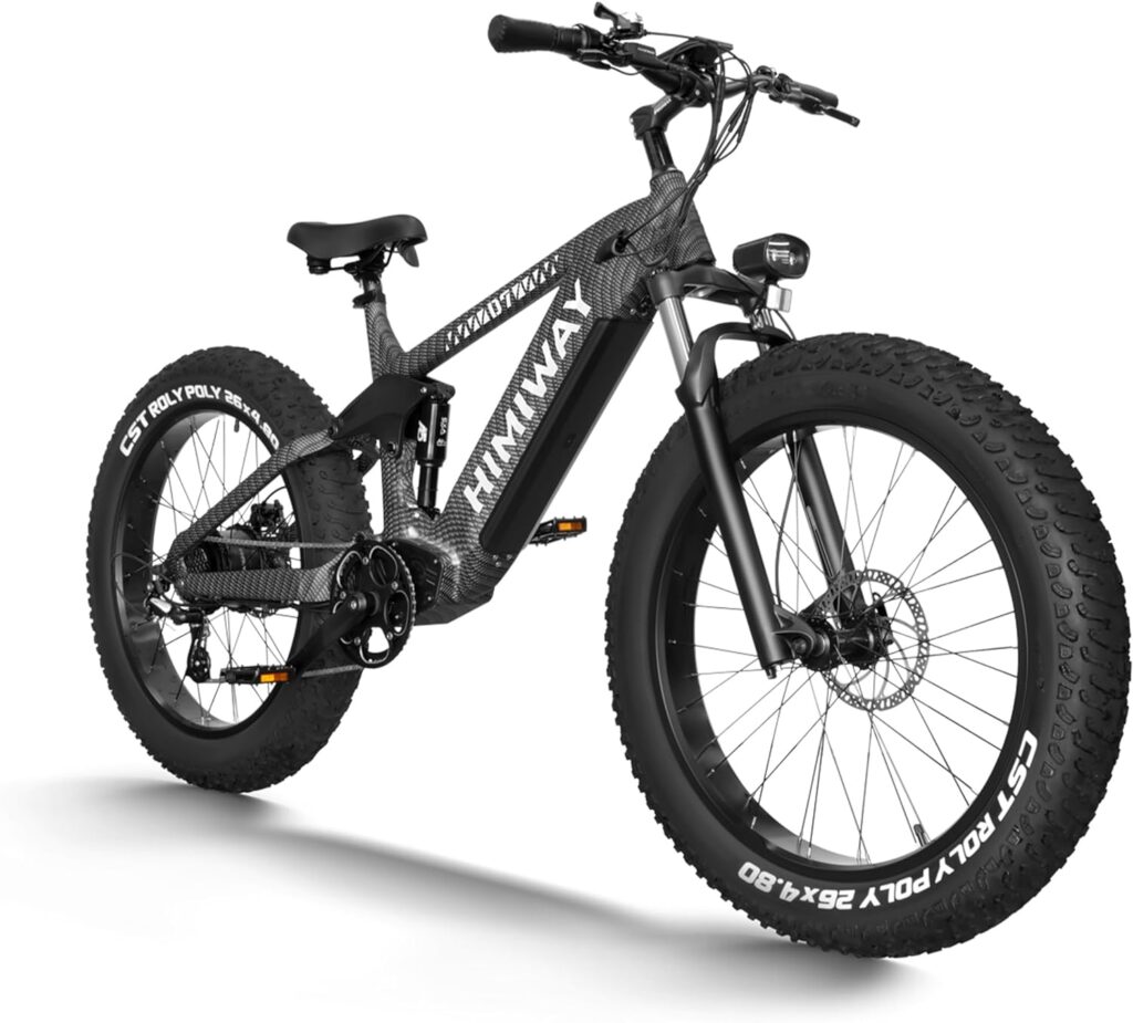 Himiway Cobra 26x4.8 Electric Bike for Adults, 80MI Long Range 750W Mountain Ebike with Four-Bar Linkage Suspension, 400lb Payload, 25MPH, 7 Speed System Himiway Cobra 26x4.8 Electric Bike for Adults, 80MI Long Range 750W Mountain Ebike with Four-Bar Linkage Suspension, 400lb Payload, 25MPH, 7 Speed System