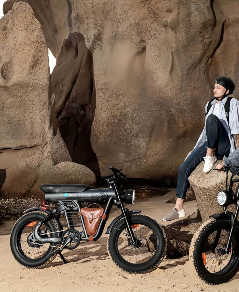 SMARTRAVEL Ebike with 1200W Brushless Motor,Removable 48V 20Ah Battery,UP to 32MPH,Electric Mountain Bike with 20 Fat Tire with Front/Rear Turn Signals for Men Women,Travel Bag SMARTRAVEL Ebike with 1200W Brushless Motor,Removable 48V 20Ah Battery,UP to 32MPH,Electric Mountain Bike with 20 Fat Tire with Front/Rear Turn Signals for Men Women,Travel Bag