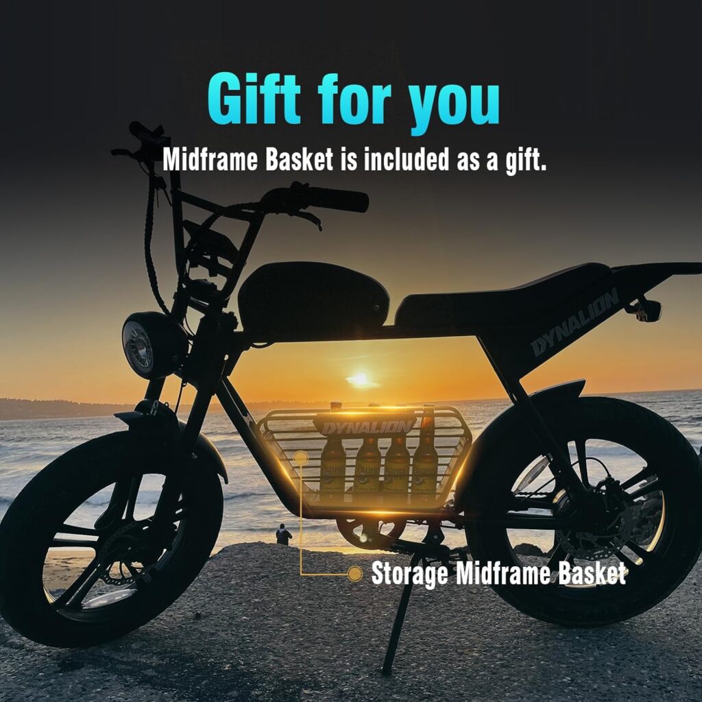 20 Fat Tire Electric Bike for Adults 32 Mph 60 Miles, Ebike 1500w/48v/16ah with Removable Battery, 2 Person Electric Bike with Long Saddle, Retro Motorcycle Design E-Bike…