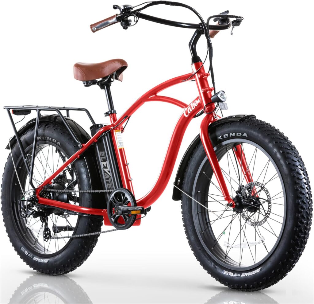 Elevate Electric Bike for Adults - 60 Mile E Bike 20MPH Throttle 48V E-Bike - Commuter Bike Beach Cruiser Ebike Adult Electric Bicycles for Men  Women